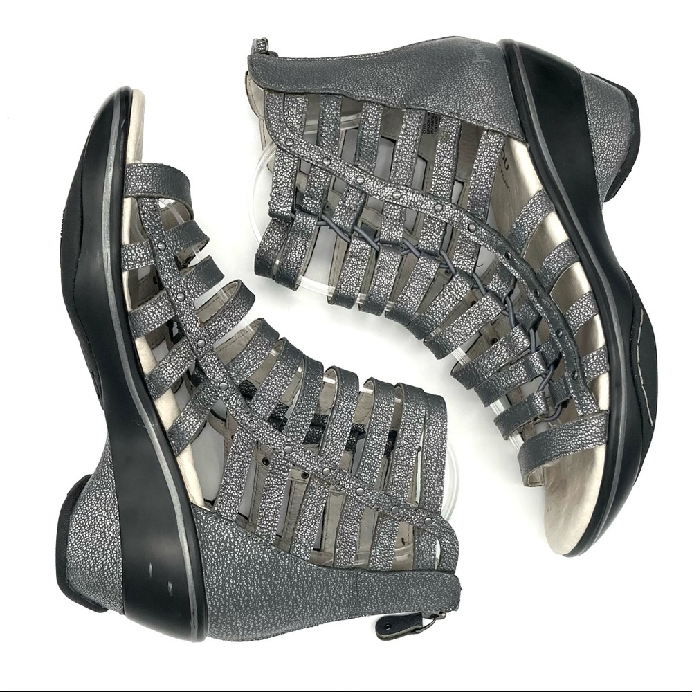 Jambu Brookline Metallic Gladiator Sandals Women’s Size 8 Cushioned Wedge Heel - Picture 5 of 8